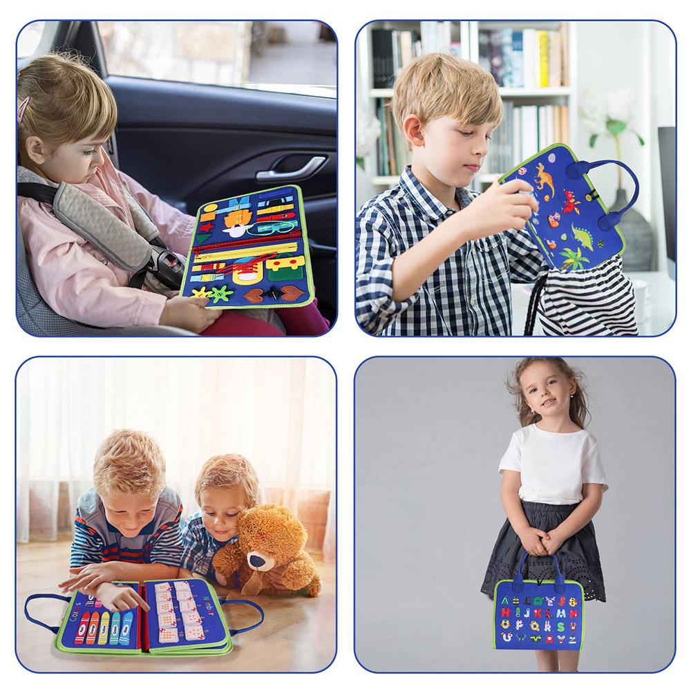 Обучающая доска из фетра 8 в 1, обучающая доска для раннего развития, сенсорная игрушка Монтессори для малышей, мелкая моторика, для детей от 3 лет