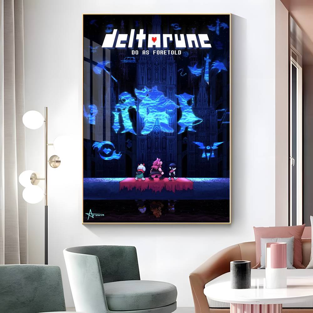 1 шт. Видеоигра D-Deltarune Постер Наклейка Печать Водонепроницаемое Настенное Искусство Для Гостиной Спальни Домашний Декор