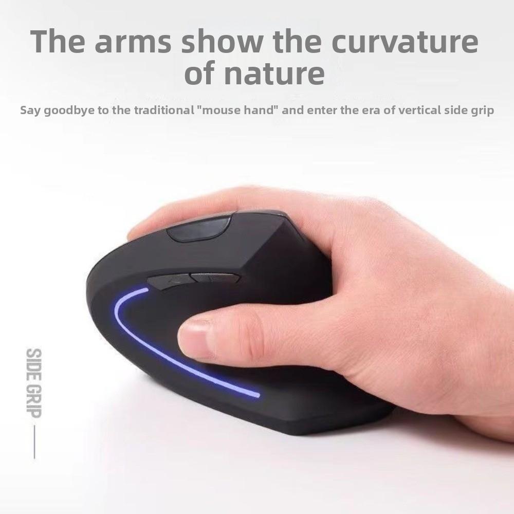 Multifunction 2.4G Vertical Mouse Silent Mute Buttons Vertical Wired Mouse 1600DPI Luminous Computer Mice School