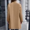 Autumn Mid Long Solid Casual Loose Women Jacket Double Breasted Formal Office Jackets for Women Fashion Winter Pockets Notched Ladies Coat 24899