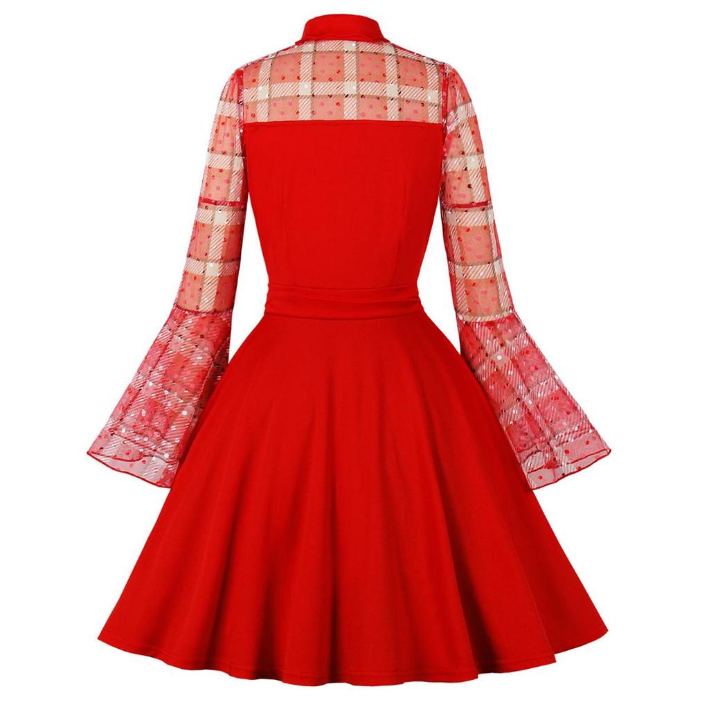 Женские ретро-готические свободные платья с вышитыми развевающимися рукавами и вырезом в форме сердца Платье на Хэллоуин Вечерняя коктейльная вечеринка Повседневная одежда Одежда для особых случаев S-4XL