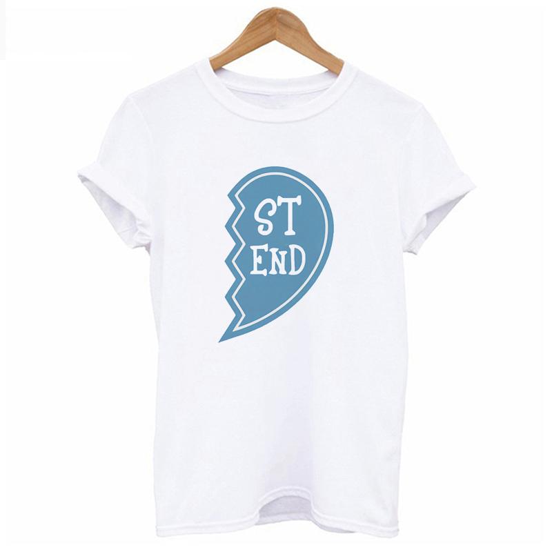 Summer 2023 Fashion Best Friend Shirts Women Short Sleeve T Shirt Bff Top Sisters Gifts For Friends Tees For Her