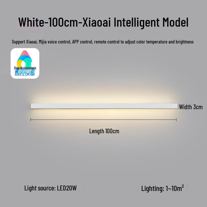 Minimalist Modern Long Strip Wall Lamp for Bedroom, Living Room, or Sofa Side