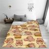 Capybara Nap Blanket Sofa Blanket Cute Thermal Bed Blanket Camping Soft Blanket Bedding