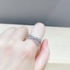 Adjustable Women's Ring Intersecting Fashion Personality Simple Clean Ins Style Girl Summer Beach Vacation Jewelry Finger Ring Wedding Party Jewelry