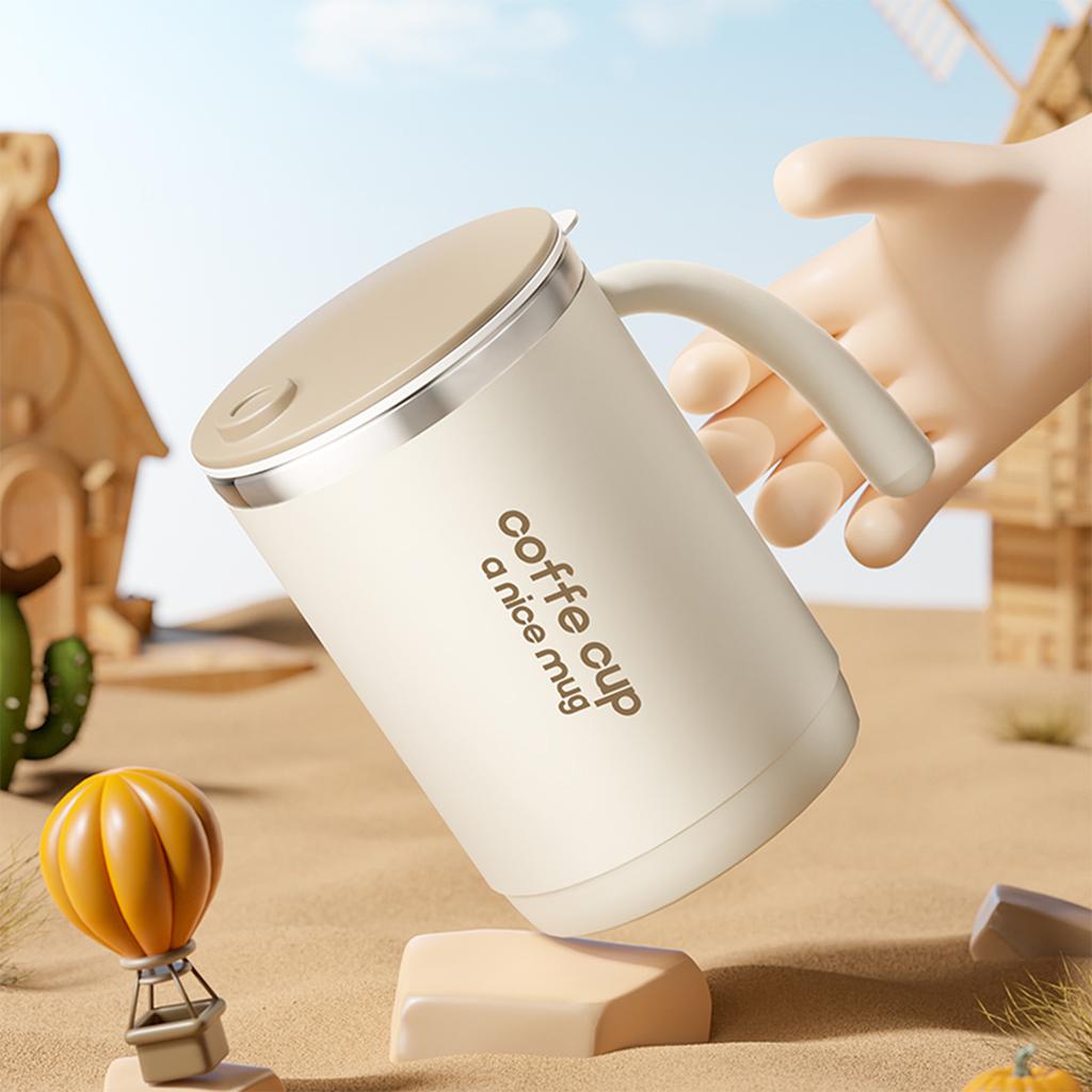 500ML Thermal Cup 304 Stainless Steel Double-layer Coffee Mug Cold And Hot Resistant Water Cup Sealed Milk Coffee Cup Drinkware