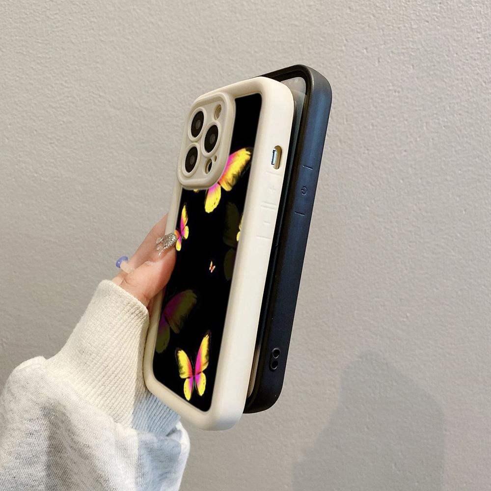 Мягкий чехол из ТПУ с ангельскими глазками для Samsung A05 A04 A10 A30 A13 A23 A53 A14 A24 A34 A54 A15 A25 A35 A55 S20 S23 FE S24 Ultra Ae64 с изображением бабочки и цветка