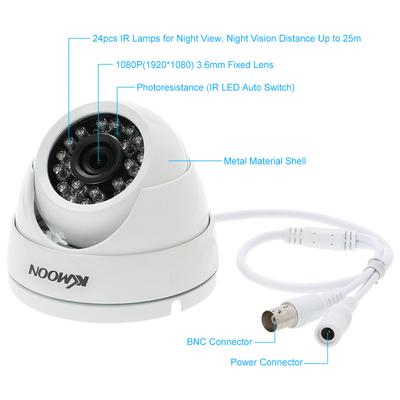 Купольная камера видеонаблюдения AHD 1080P 2.0MP 3.6мм 1/3"" CMOS 24 ИК-светодиода Ночное видение ИК-фильтр