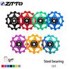 ZTTO 11T 13T MTB Bicycle Rear Derailleur Jockey Wheel Steel Bearing Pulley AL7075 CNC Road Bike Guide Roller Idler 4mm 5mm 6mm