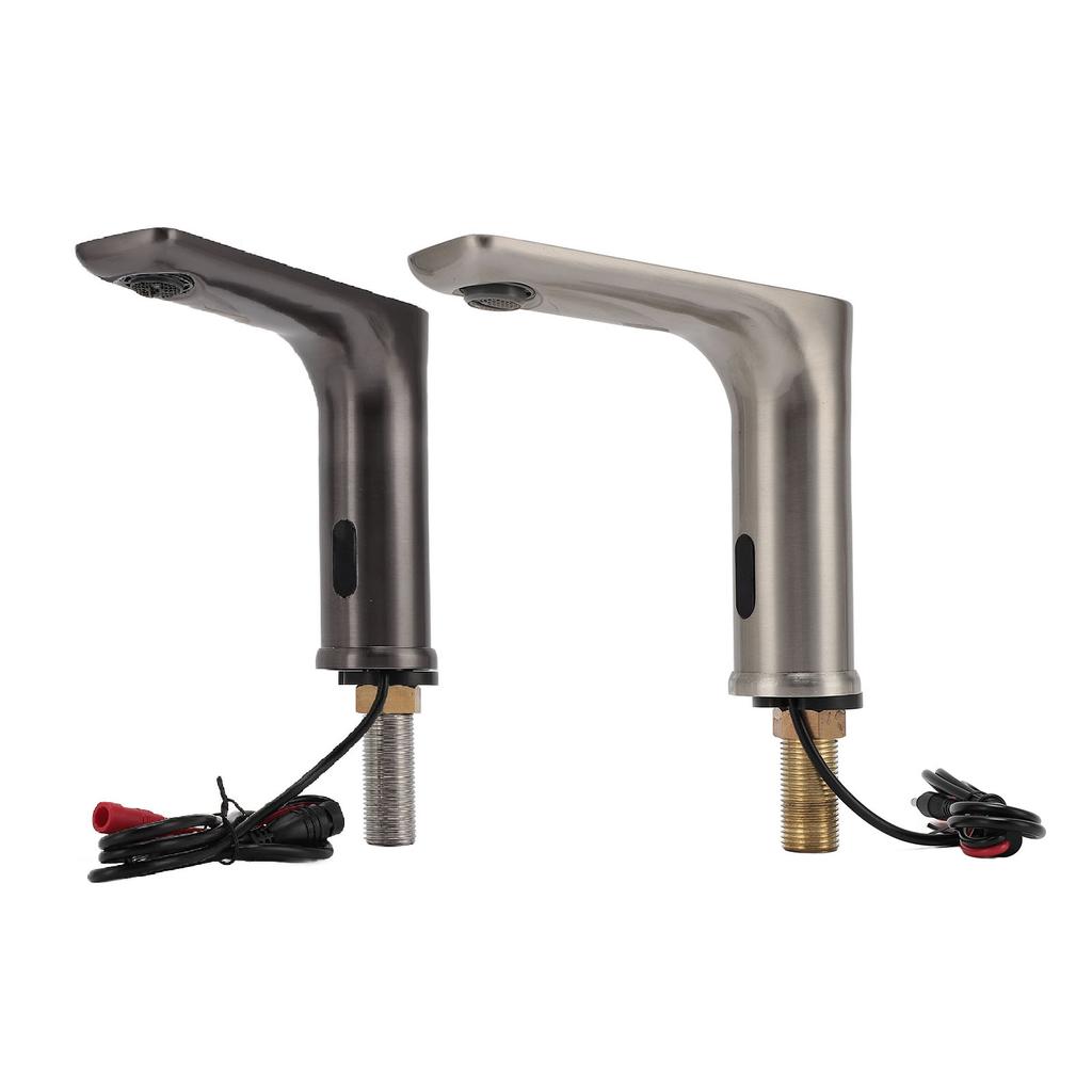 Бесконтактный электронный смеситель с питанием от батареи, вертикальный смеситель для раковины в ванной комнате, наружная резьба G1/2