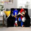 Флисовое одеяло с 3D принтом Mario Bros для кроватей, походов, пикника, толстое одеяло, модное флисовое покрывало, одеяло