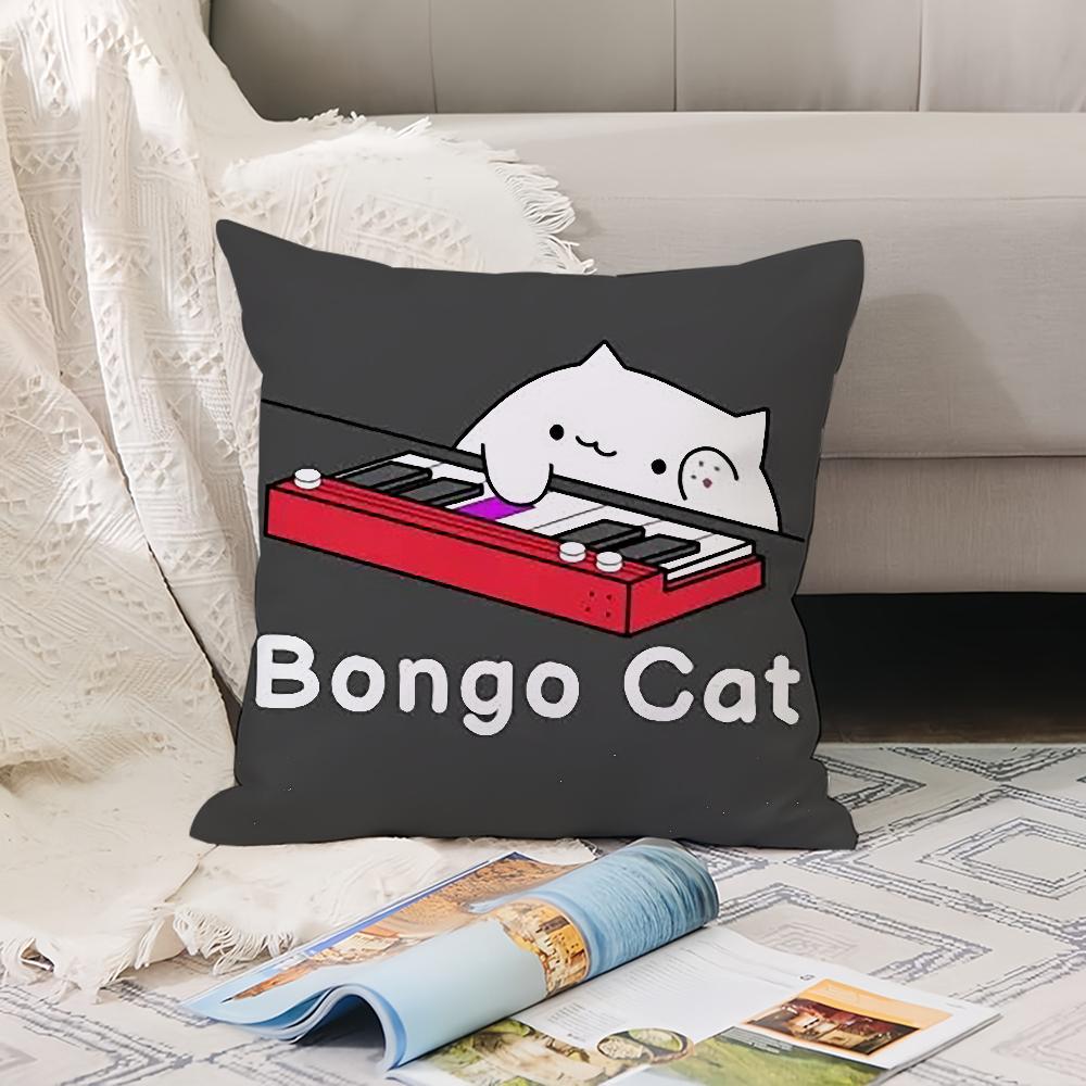 Наволочка для подушки Bongo Cat Офисные подушки Подходят для дивана Автомобиля Спальни Декоративная наволочка
