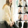 Women Autumn Winter Faux Fur Coat Jacket Coat Fluffy Warm Overcoat Outwear