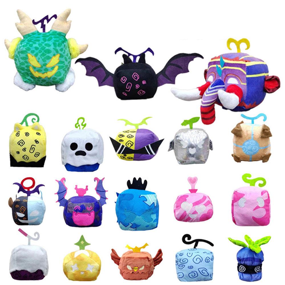 Плюшевая игрушка из аниме-игры Blox Fruits, Фруктовый леопардовый узор, Коробка с плюшевыми игрушками, 11-15 см, Мягкая набивная фруктовая игрушка, Рождественский подарок для детей