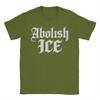 Anti ICE Retro English Vintage Old Text Style Abolish ICE TShirt Summer TShirts Men Cotton O Neck Plus Size Tees Retro Tops