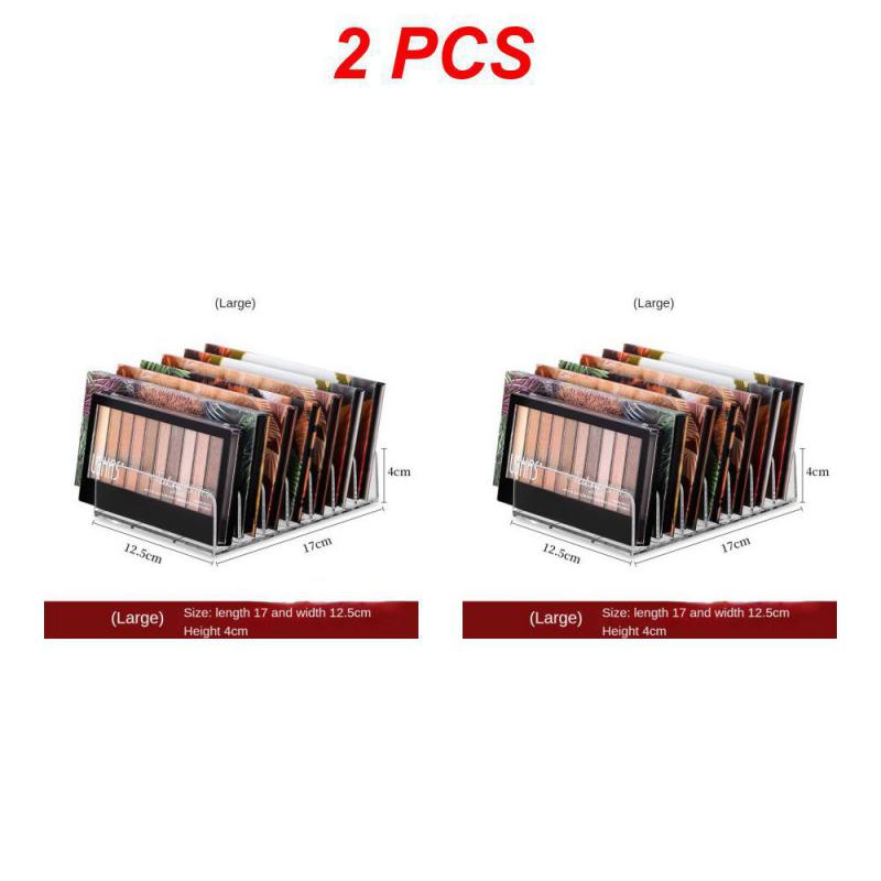 Акриловый компактный органайзер для палитры теней для век, лоток для дисплея, коробка для хранения косметики, держатель для макияжа, органайзер с ящиком, 7 сеток