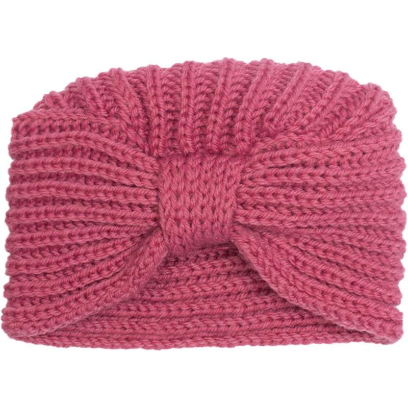 Autumn and Winter New Baby Solid Color Wool Hat, Children's Creative Knotted Pullover Hat, Baby Hat