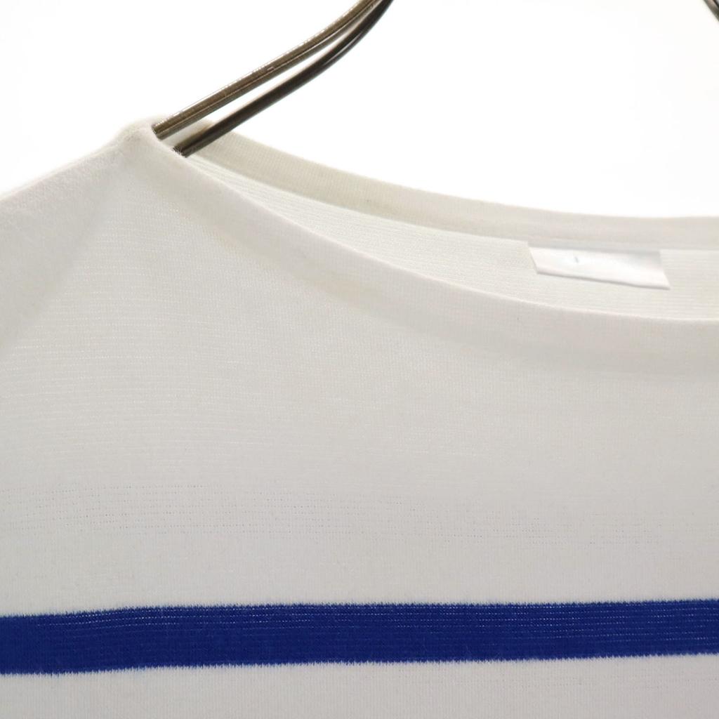 Orcival SOULEIADO Exclusive Made In France Border Pattern Short Sleeve Boat Neck Basque Shirt Women Used