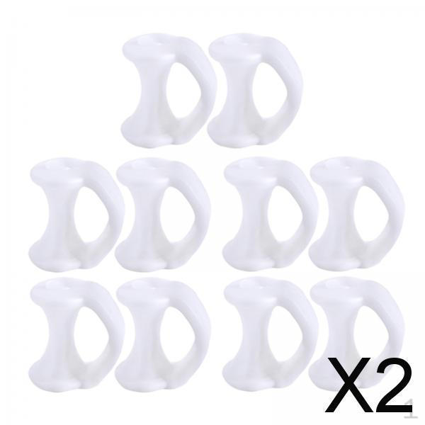 2x5 пар разделителей для мизинца, корректор для мизинца, белый, 2 шт.