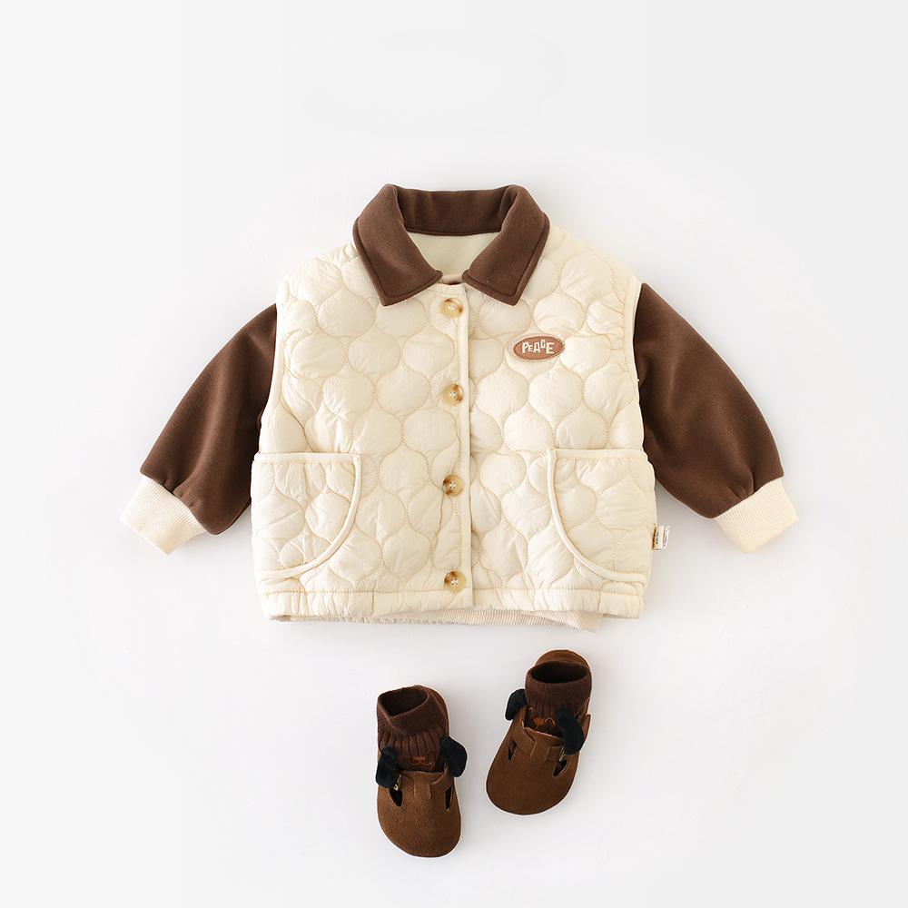 Детский жилет осенне-зимняя утепленная верхняя одежда утепленный мужской и детский теплый жилет жилет в иностранном стиле