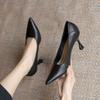 High Heels 2025 New Autumn Style Slim Heel Professional Pointed Single Shoes Black Shoes for Women