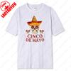 Mexico Day Of The Dead Sugar Skull Sombrero Graphic Unisex Tshirt Celebrate May 5th Holiday Meaningful Print Cottontops Tees