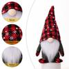 Cute Christmas Checkered Gnome Doll Red Black Christmas Rudolf Doll  New Year Festival Gifts