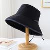 Bucket Hat Women Simple Bow Spring Summer Hats For Women Foldable Outdoor Travel Sun Protection Sunhat Bob Cap Female New