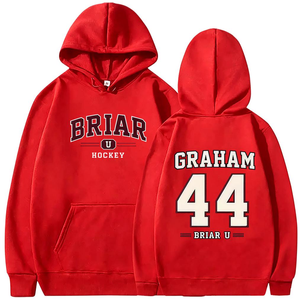 Off Campus Briar University Hockey Graham 44 Graphic Hoodie Men Women Vintage Oversized Sweatshirt Male Fashion Pullover Hoodies