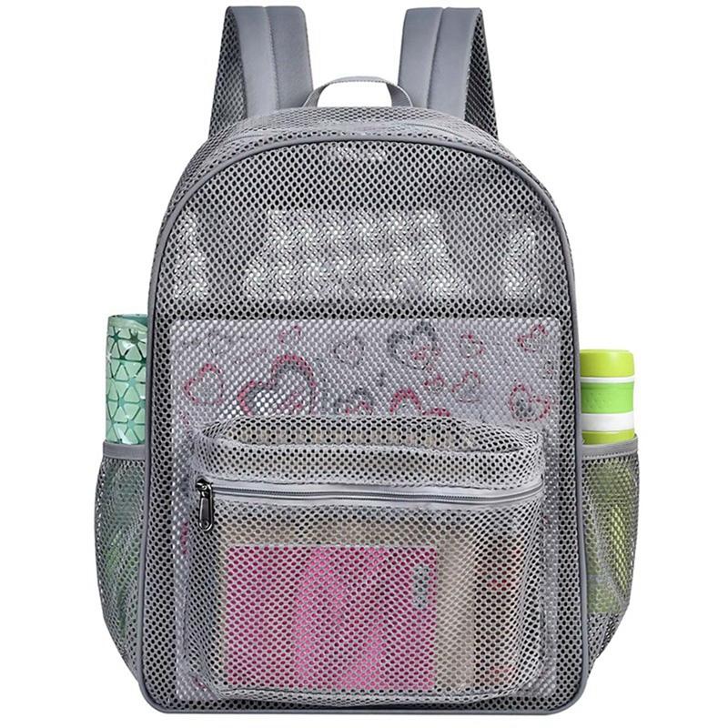 Пляжный сетчатый прозрачный рюкзак сумка для плавания