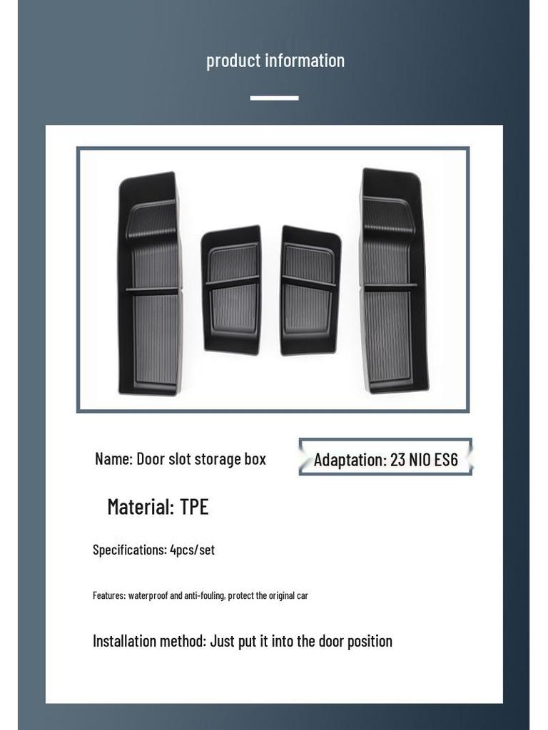 NIO ES6 Door Storage Box & Organizer (2023-24) - Car Interior Accessories