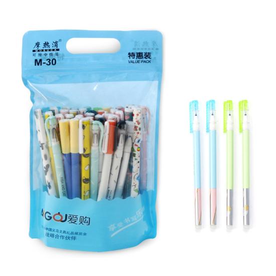 10/20Pcs 0.35mm Animal Black Blue Ink Magic Erasable Gel Pen School Stationery
