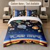 Arctic Monkeys 3Pcs Bedding Set, Personalized Custom Name Text, 1 Duvet Cover & 2 Pillowcases For Bedroom