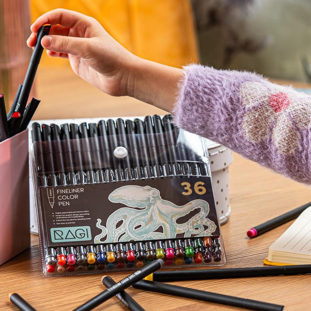 Набор тонких ручек Fineliner 36 цветов Ручки для рисования 0,38–0,4 мм