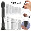 49 шт./набор 0,2-3,4 мм Набор ручной дрели Мини Алюминиевая ручная дрель Сверло Ювелирное дело Ремесло Ручная дрель Деревообрабатывающие инструменты Сверло Сверление
