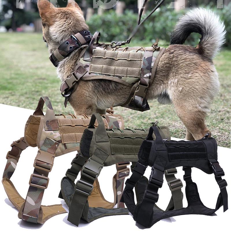 Немецкий с ручкой нейлоновый жилет для домашних собак тактический для маленьких поводков шлейка для собак-банджи овчарок военная шлейка для собак щенков больших собак уникальный