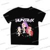 Anime KPop Demon Hunters Printed Cotton Kids T-shirt Korean Style Anime KPop Demon Hunters Short Sleeve Fashion Boys Girls Tops