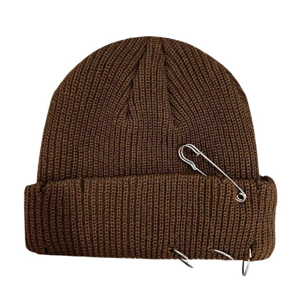 2020 Зимняя теплая вязаная шапка, мягкая однотонная шерстяная шапка, модная дырка, дизайн, толстые повседневные лыжные шапки для мужчин и женщин