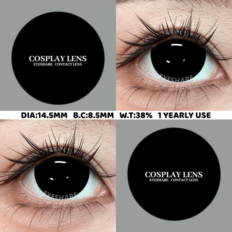 EYESHARE Cosplay Contact Lenses Black White Cosplay Lens Anime Spider Halloween Contact Lens 1 Pair Vampire Witch Softlens