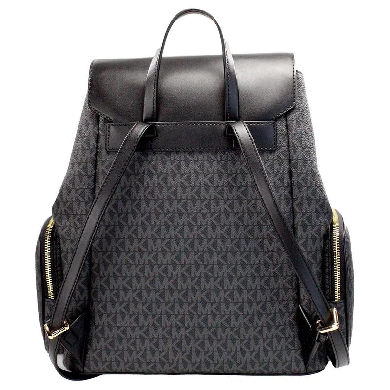 Michael Kors Логотип бренда Jet Set дизайн с цепочкой ПВХ (поливинил хлорид) плюс кожаный рюкзак большого размера женский черный