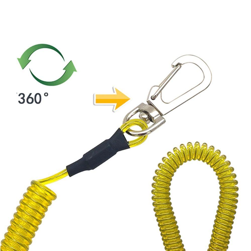 Safety Hauling Rope Safety Rope Spiral Coiled Lanyard Stretch Fishing Tools Spring Elastic Rope