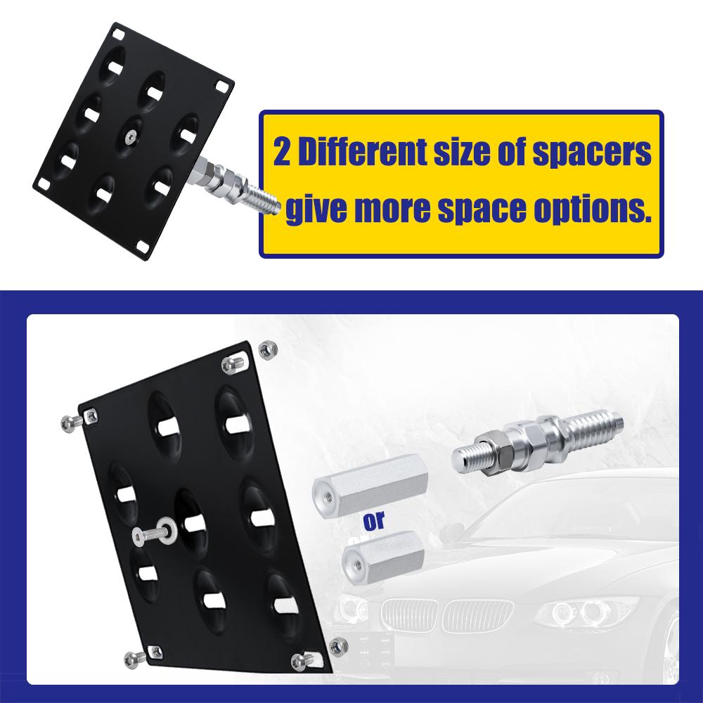 Передний бампер Буксировочный крюк Держатель кронштейна для крепления номерного знака для 06-13 BMW E92 E93 325i E70 X5 и 01-15 Mini Cooper R50 R52 R53