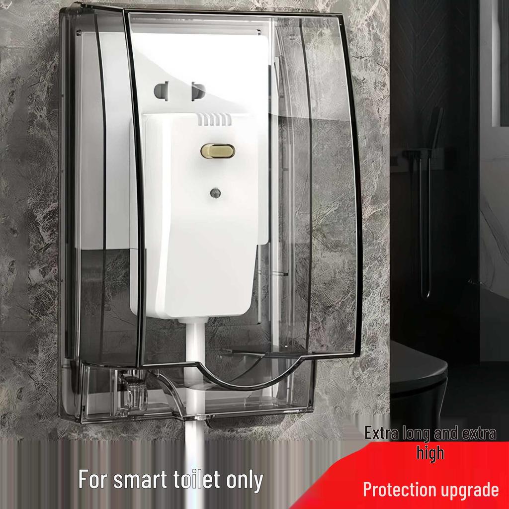 Type 86 Waterproof Bathroom Socket Cover – Adhesive, Universal Splashproof Protective Case