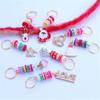 2 Pcs Santa Claus Dreadlocks Bead Gold Color Hair Braid Tubes Cute Pendant Hair Ring  Gift