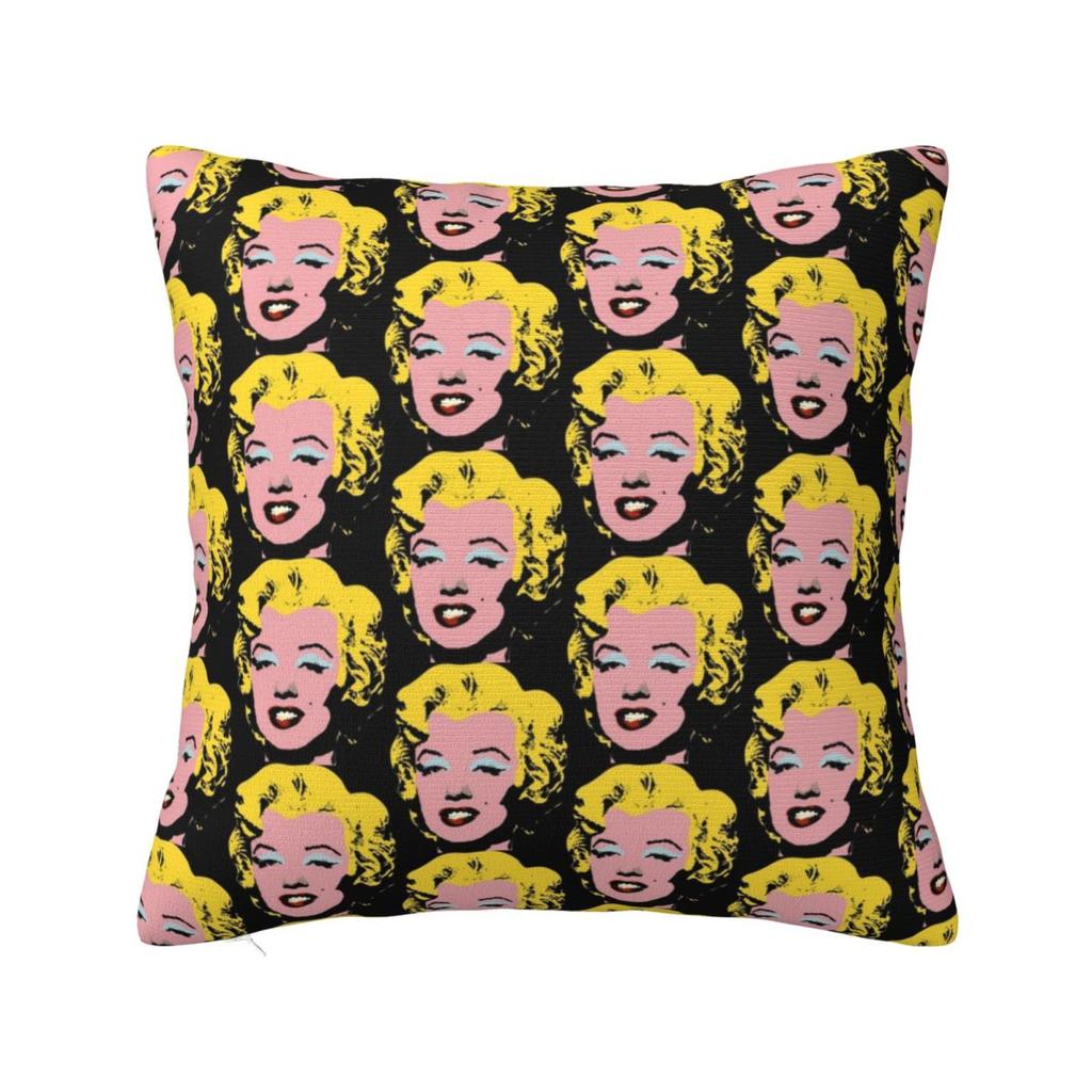Golden Warhol Girls Square Pillowcase Cushion Cover Pillow Case Throw Pillow Cover For Home Bedroom Car