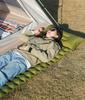 Inflatable Moisture-Proof Camping Sleeping Pad with Splicing Double Mattress Feature