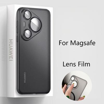 Полупрозрачный матовый ПК для Magsafe Магнитный чехол для телефона для HuaWei Pura 80 70 Mate 70 Pro + Ultra Беспроводная зарядка Нескользящий чехол