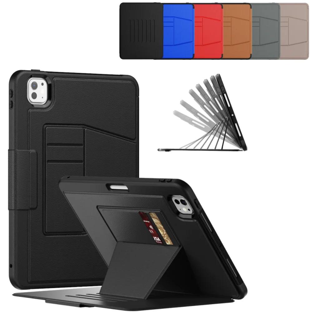 Case for IPad Air 11 13 2024 Rugged Full Body Protection PU and Plastic Hybrid Combo Cover for IPad Pro 11 13 Inch