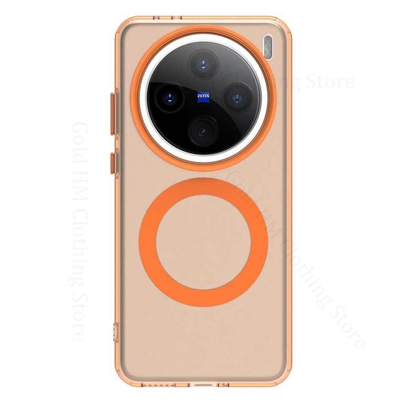 Матовый магнитный противоударный чехол цвета конфет для Vivo X200 Pro mini с беспроводной зарядкой, прозрачный чехол для VIVO Y200 Pro S19 Pro V40 Pro 5G Shell