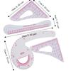 4pcs Multifunction Pattern Ruler Plastic Drafting Tool Durable Curve Ruler  Clothing Design